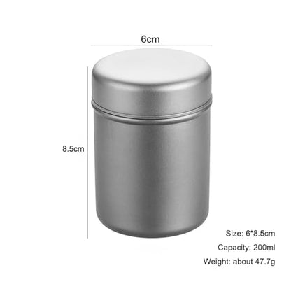200ml Titanium Tea Canister Portable Travel Storage Box Lightweight Spice Jar Loose Leaf Coffee Herbs Small Capacity Carry-On Container Camping, Car, Outdoor RT1039T (1 pc)