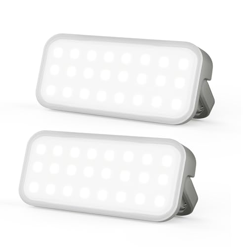 2-Pack Azocek Portable Rechargeable LED Work Light – 600 Lumens Pocket-Sized, 5 Color Temps & 5 Brightness Levels, SOS Mode, Type-C Fast Charging, Magnetic & Tripod Mount - color: 2-PACK