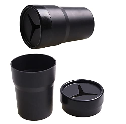 BANCHELLE Car Change Holder with Lid Automotive Plastic Garbage Cans 250 mL (0.06 Gallon) Portable for Keys Pen, 2 PCS