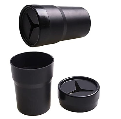BANCHELLE Car Change Holder with Lid Automotive Plastic Garbage Cans 250 mL (0.06 Gallon) Portable for Keys Pen, 2 PCS