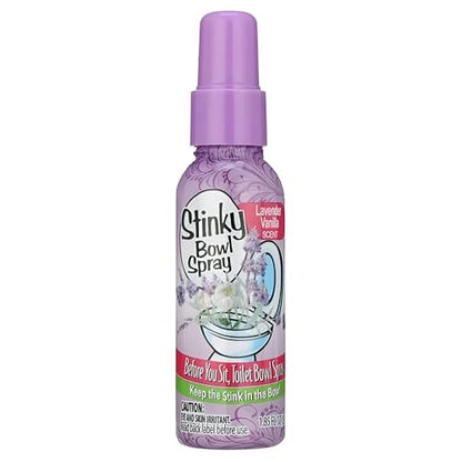 Set of 4 Stinky Bowl Spray 1.85oz - Before You Go Toilet Bathroom Deodorizer - Features Fresh Citrus Scent and Lavender Scent!