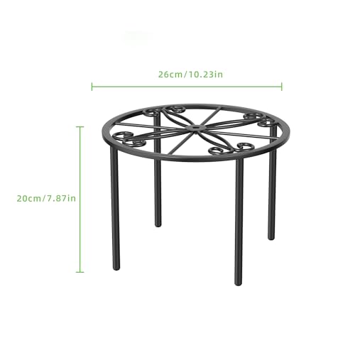bussdis Plant Stand 1 PCS-10.2 IN Flower Pot Stand Plant Rack for Indoor and Outdoor Courtyard Gardens Black