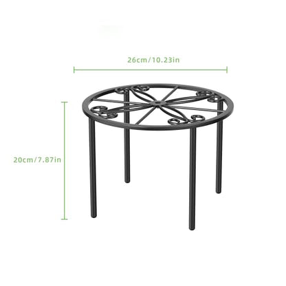 bussdis Plant Stand 1 PCS-10.2 IN Flower Pot Stand Plant Rack for Indoor and Outdoor Courtyard Gardens Black