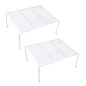 SIBAO Set of 2 Mesh Kitchen Shelves Cabinet Storage Shelf Rack (13.1 x 10.2 Inch) ，Kitchen Bathroom Pantry Cupboard Desk Home Office, Fridge, Cabinet, Bathroom Cupboard (White) - color: White