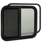 Cargo Trailer Windows,24" W x 20" H RV Windows for Cargo Trailer/Camper/Travel Trailer with Trim Ring,Horizontal Sliding Replacement Fit 15/16" or 1-3/8" Thick Wall,Allow Error 1/16”,DOT Approved - size: 24"W x 20"H