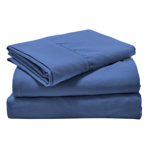 Kingnex 30x75x9 RV Bunk Sheets Set for Narrow Twin Bed Soft Brushed 1800 Microfiber 3 Piece Bedding Set Includes 1 Cot Size Fitted Sheet 1 Flat Sheet 1 Pillowcase Cot Navy - color: Navy, size: Cot 30x75 RV Bunk Set