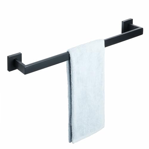 Alise Towel Bar for Bathroom Wall Mounted,24 Inch Towel Racks for Bathroom,SUS304 Stainless Steel Towel Holder Heavy Duty Towel Hanger for Bathroom & Kitchen,Matte Black - color: Matte Black, size: Single 24 Inch