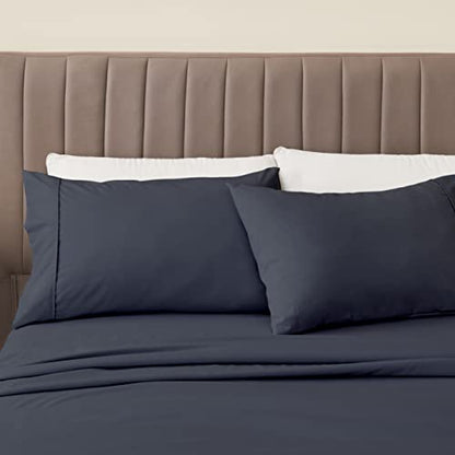 Great Bay Home 3-Piece Twin Blue Microfiber Sheet Set - Ultra-Soft, Brushed Bedding Sheets & Pillowcases - Wrinkle & Fade Resistant, All-Season Bed Sheets for Bed (Twin, Ocean) - color: 28 - Ocean, size: Twin