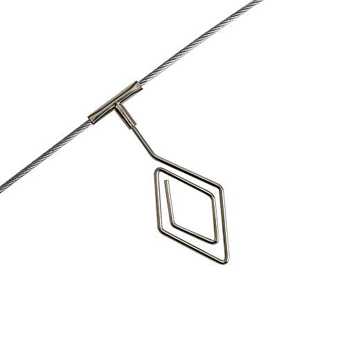 TFu Wall Hanging Photo Display, DIY Picture Photo Frame String with 12 Clips for Hanging Photos Notes and Artworks … - size: Rhombus clip
