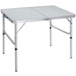 REDCAMP Aluminum Camping Table 3 Foot, Portable Folding Table Adjustable Height Lightweight for Picnic Beach Outdoor Indoor, White 36 x 24 inch - size: 3-Feet (2 heights 15"/28")