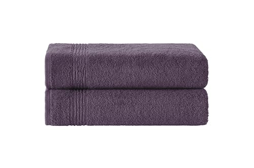 Ozdilek 2-Piece Bath Towels, 27x54 100% Turkish Cotton, Luxury Quick Dry, Extra Large, Fade-Resistant, Eco-Friendly, Spa Towel, Comfortable (Orchid Purple) - color: Orchid Purple