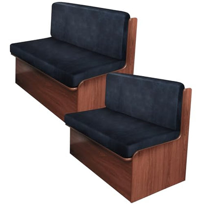 ANARACHON Leather Look RV Dinette Cushion Covers, Stretchable Camper Couch Cushion Covers Washable RV Bench Seat Cover for Travel Trailer Couch (2 Backrest Cover & 2 Bench Cover, 02 Navy) - color: 02 Navy, size: 2 Sets