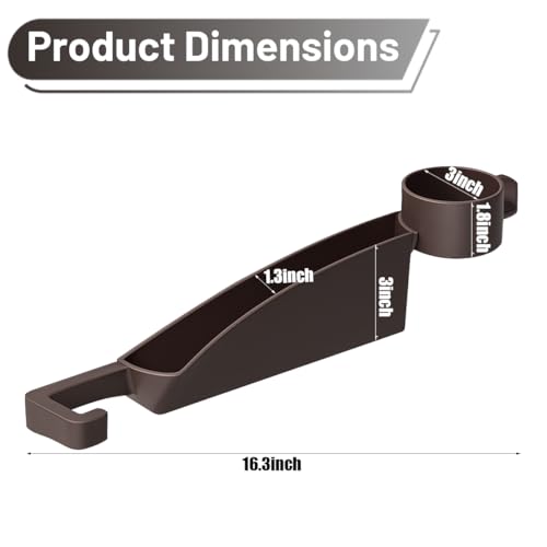 2PCS Car Seat Gap Filler Organizer with Cup Holder, Multifunctional Side Seat Crevice Blocker Plug with Storage Slot, No-Drop Auto Console Side Gap Stopper Organizer, Universal Fit (Brown) - color: Brown
