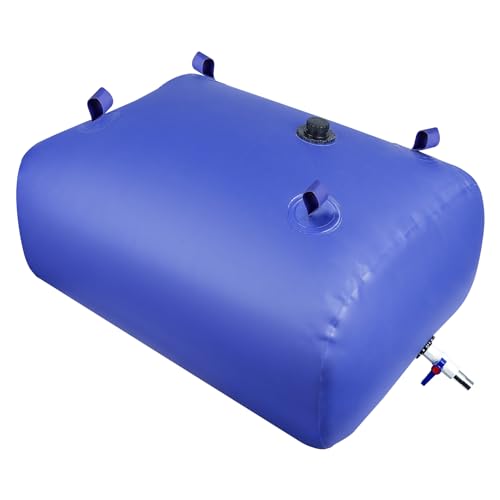 Water Storage Bladder Portable - Collapsible Water Tank 63.4Gal/240L with Stainless Steel Fittings, Leak-Proof & Durable Cistern – Portable Water Bladder for Emergency, Farming Irrigation Use - color: Blue, size: 63.4Gal/240L