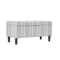 HomePop Malmo 36" Storage Bench - Gray Striped Pattern - color: Gray Striped Pattern