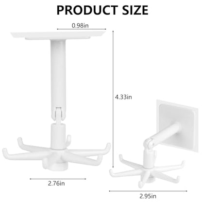 Multi-Purpose Under Cabinet Kitchen Utensil Hook, 360° Rotating Utensils Hanger Hook for Kitchen and Bathroom Hanging Rack for Tools/Towel/Knife/Scoop(White) - color: Upgrade White-1 PCS