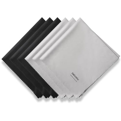6PCS Large Eyeglass Cleaning Cloths, 12 x12 in Screen Cleaner | Large Size, Individually Wrapped, Easier to Grip and Use, Premium Microfiber Cleaning Cloth for Glasses, TV, Laptop Screens