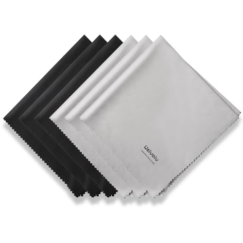 6PCS Large Eyeglass Cleaning Cloths, 12 x12 in Screen Cleaner | Large Size, Individually Wrapped, Easier to Grip and Use, Premium Microfiber Cleaning Cloth for Glasses, TV, Laptop Screens