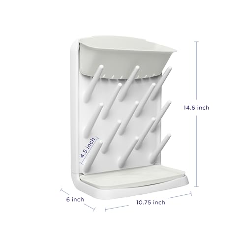 Ubbi Vertical Baby Bottle Drying Rack, Space Saving Countertop Drying Rack Baby Organizer, Oat - color: Oat Vertical Drying Rack