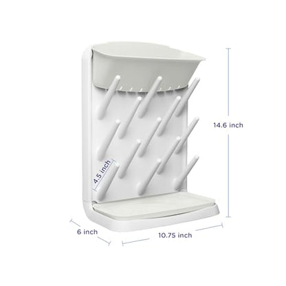 Ubbi Vertical Baby Bottle Drying Rack, Space Saving Countertop Drying Rack Baby Organizer, Oat - color: Oat Vertical Drying Rack