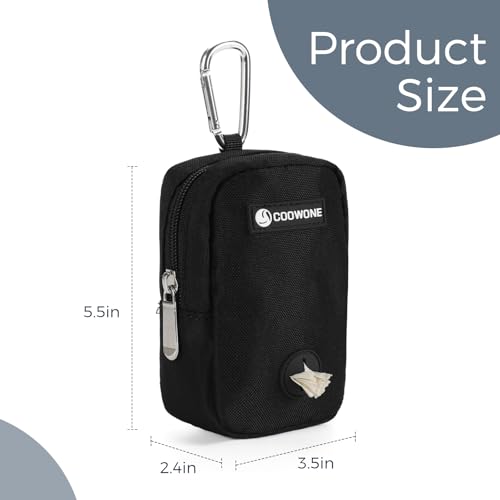 Dog Treat Pouch with Clip, Treat Pouches for Pet Training, Small Dog Treat Container Treat Bag for Leash, Waterproof Dog Treat Bag, Hands-free Training Pouch - color: Black