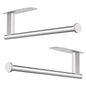 Honmein Paper Towel Holder, Upgrade SUS304 Stainless Steel Paper Towel Holder Under Cabinet, Bend-Resistant, Self-Adhesive or Drill mounting (2 Silver) - color: Silver 2pc