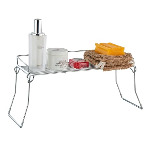 JUNCHU CHERRY Metal The Sink Vanity Organizer, Bathroom or Kitchen Sink Organizer, Feminine Products Organizer (Chrome) - color: Chrome