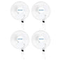 Hurricane Classic 4 Pack Oscillating Wall Mount Fan w/ 3 Quite Speeds, White, 16" - Corded Electric Air Cooling Unit w/Pull Cord Controls for Home, Grow Tents, Offices, Sheds, Studios, Garages, Dorms - style: Modern