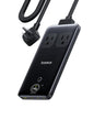 Baseus Blade Charging Station 140W, 6-in-1 Compact USB C Power Strip with 5ft Detachable Flat Extension Cord, Digital Display, Slim Fast Desktop Charger for Work and Travel (Not a Portable Battery)