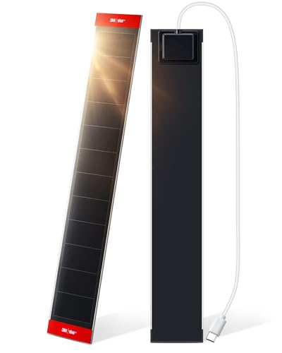 2PCS Solar Panels 3.4W 6V Charge for Motorized Blinds with USB-C Connector for Lithium Battery Operated Shades