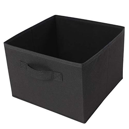 MAX Houser 4-Shelf Hanging Closet Organizer, Space Saver, Cloth Hanging Shelves with 2 Side Pockets, Foldable (Black) - color: Black-1