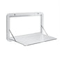 31.5*17.7in Rv Caravan Picnic Folding External Table - Aluminum Wall Mount Flip Fold Down Desk External Hanging Table W/4 Keys,55lbs Max Load For Caravans,Vans,Truck Campers,Travel Trailers. - color: White