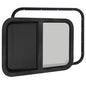 RV Window for Cargo Trailer,42" W x 22" H RV Window Replacement for Camper Travel Trailer Cargo Van,Horizontal Sliding with Trim Ring Fit 15/16" or 1-3/8" Thick Wall,Allow Error 1/16",DOT Approved - size: 42"W x 22"H
