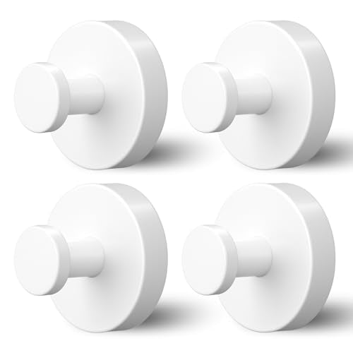 Shower Hooks for Inside Shower,Suction Cup Hooks for Glass Window,Removable Towel Hooks for Bathrooms,4 Packs(White) - color: White, size: 4 Pack