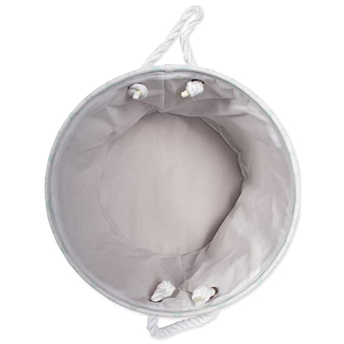 Bone Dry Pet Storage Collection Lattice Paw Print, Small Round, White/Gray - color: White/Gray, size: Small Round