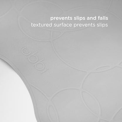 Ubbi Cushioned Non-Slip Bath Mat for Baby, Powerful Suction Cups, Baby Bathtub Time Essentials, Gray - style: Bath Mat
