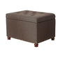 Joveco Storage Ottoman Linen Tufted Bench, Rectangular Footrest Footstool Coffee Table Seat for Living Room Bedroom, Coffee - color: Linen, Coffee
