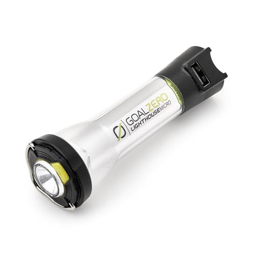 Goal Zero Lighthouse Micro Charge Flashlight, USB Rechargeable Flashlight for Car and Emergency Use - style: Lighthouse Micro Charge