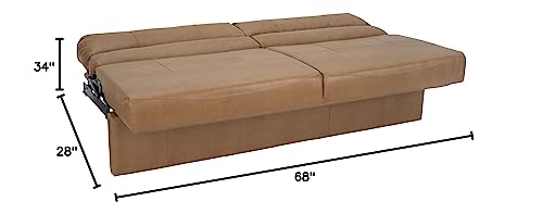 RecPro Charles RV Jackknife Sofa | Love Seat | Sleeper Sofa | Length Options 62", 68", 72" (68 Inch, Toffee) - color: Toffee, size: 68 Inch