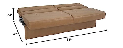 RecPro Charles RV Jackknife Sofa | Love Seat | Sleeper Sofa | Length Options 62", 68", 72" (68 Inch, Toffee) - color: Toffee, size: 68 Inch