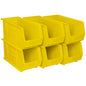 Akro-Mils 30265 AkroBins Plastic Storage Bins, Space-Saving Stackable Bins for Garage, Pantry, Craft Organization, 18-" x 8.25-" x 9-", Yellow, 6-Pack - color: Yellow