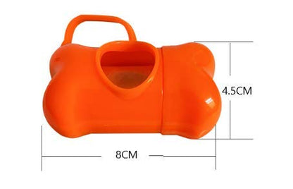 5 PCS Bone Shaped Poop Bag Dispenser Pet Waste Disposal Bag Dispenser With Waste Bag (Random Color)