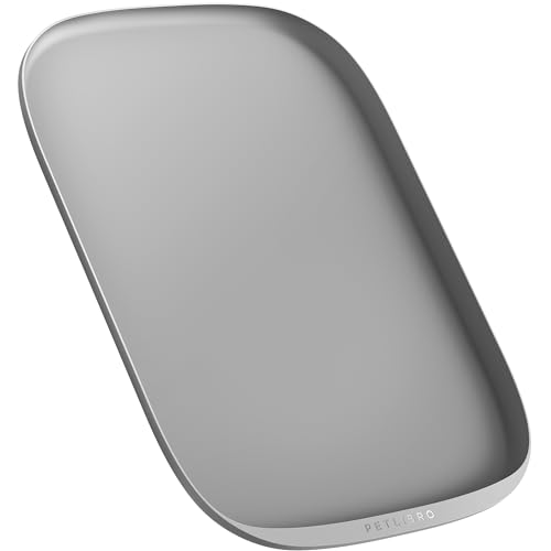 PETLIBRO Pet Mats for Dogs and Cats, Extra Large Dog Bowl Mat for Feeder or Fountain, Non-Slip Waterproof Pet Feeding Mat for PLAF103 Dual Tray, PLAF109, PLAF203 Dual Tray, PLAF301, 22''x16.5'' - color: Grey, size: M-22"x16.5"
