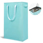 Odonata Slim Laundry Hamper Handles Collapsible Laundry Basket Thin Dirty Clothes Basket Narrow Laundry Bag Foldable Dirty Hamper 45L (Baby Blue) - color: Baby Blue
