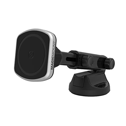 Scosche MP2WDEX2-XTSP MagicMount Pro2 Magnetic Car Phone Holder Extendo Telescoping Windshield or Dashboard Mount with Suction Cup Compatible with MagSafe, iPhones, Galaxy, Pixel & All Smartphones - style: Extendo Window / Dash Suction