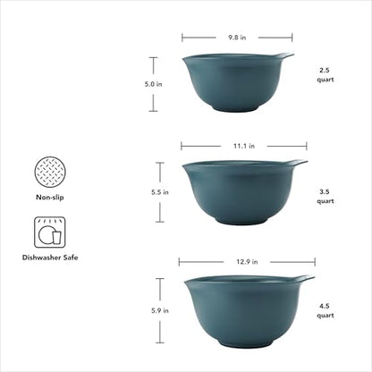 KitchenAid Universal Nesting Plastic Mixing Bowls - color: Agave, size: Set of 3