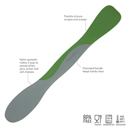 Tovolo Tool for Kitchen Meal Prep to Scoop Spread Slice and Scrape, Pesto, Large, 1 Count (Pack of 2) - color: Pesto, size: Large (Pack of 2)