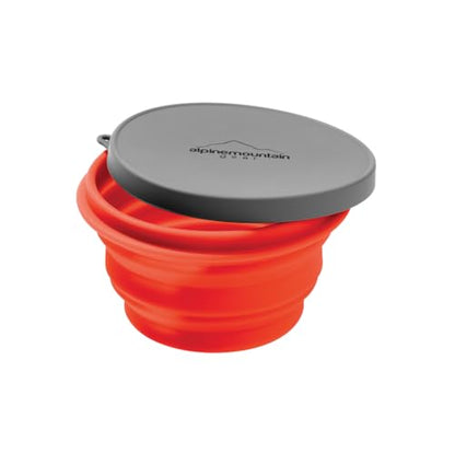 Collapsible Silicone Bowl with Lid for Camping and Backpacking - Camping Dishware Gear Essentials in Small/Red (Made by Caddis Sports) - color: Small (Red)