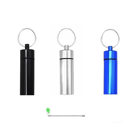 3 Pack Leak-Proof Bottle Portable Pepper Shaker Waterproof Aluminum Container for Outdoor Camping Trips Travel