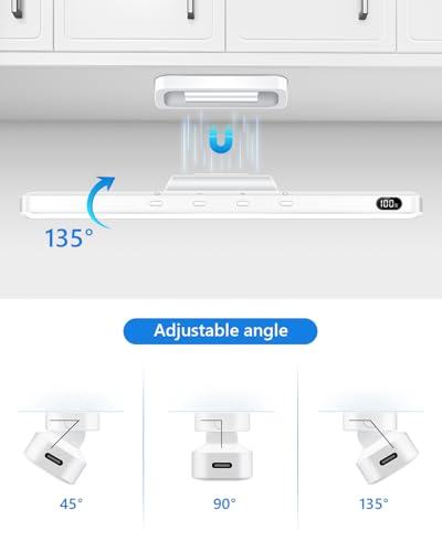 WILLED 5W Led Light Bar with Remote Control, 2500mah Eye-Friendly Vanity Lights Stick On, 3 Color Temperatures Mirror Lights, Button Control Magnetic Light Bar for Cabinet,Closet,Bathroom and Desk